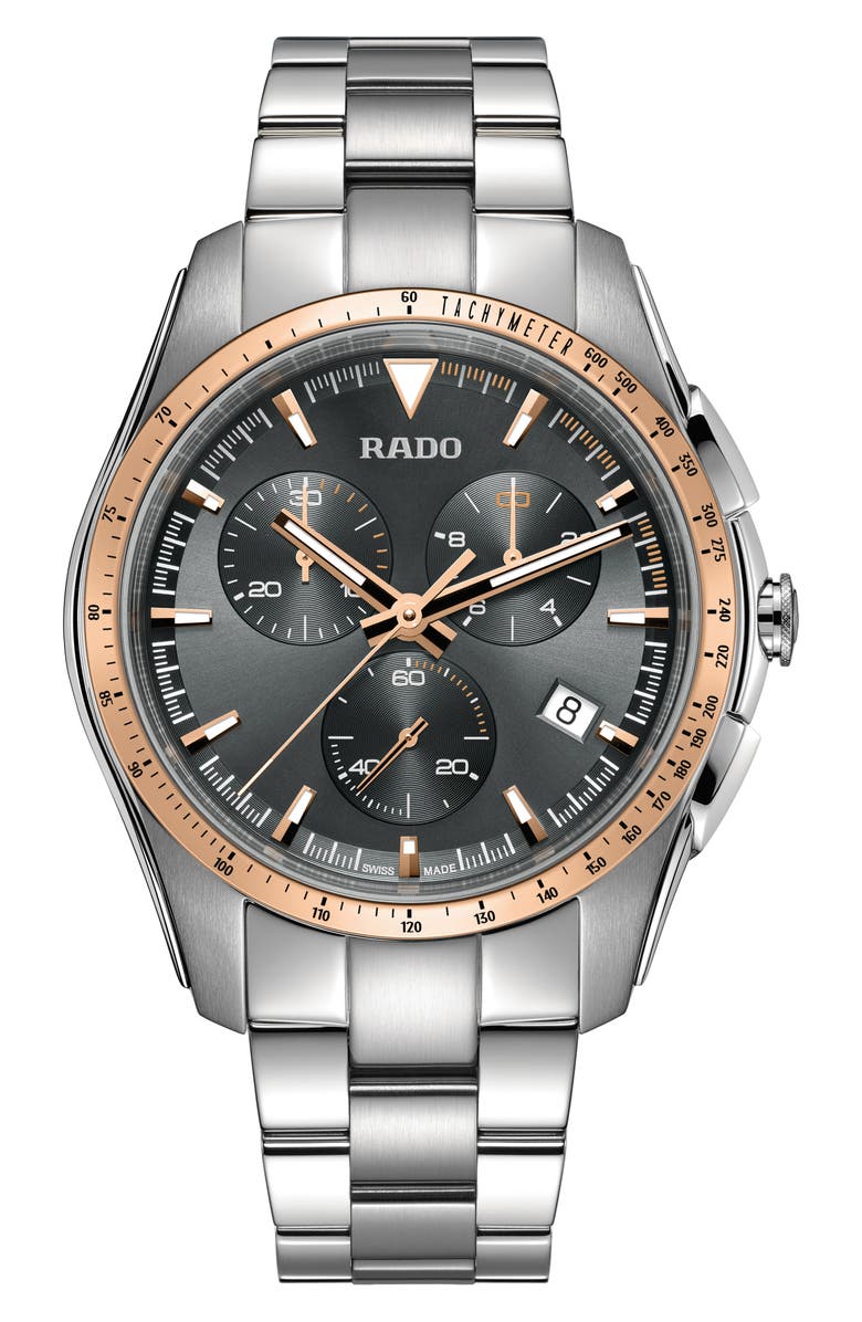 RADO HyperChrome Chronograph Bracelet Watch, 44.9mm, Main, color, 