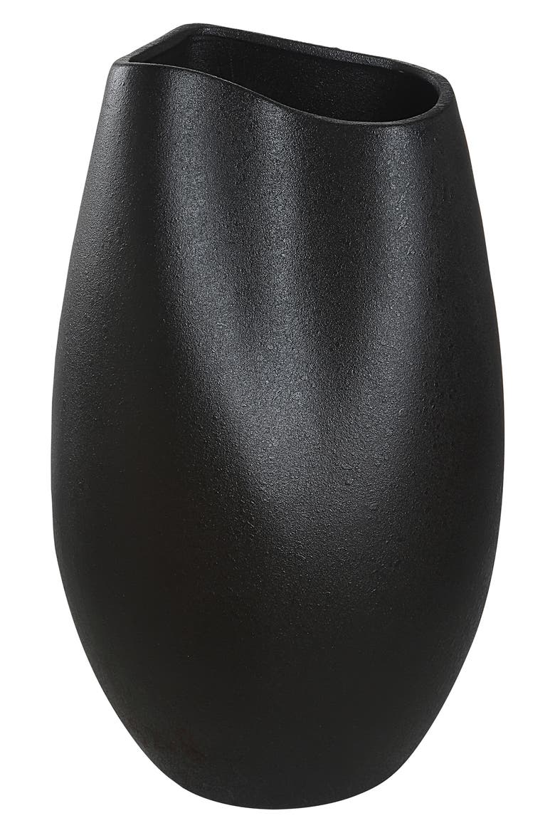 Erika Glazed Porcelain Vase, Main, color, GLAZED MATTE BLACK FINISH