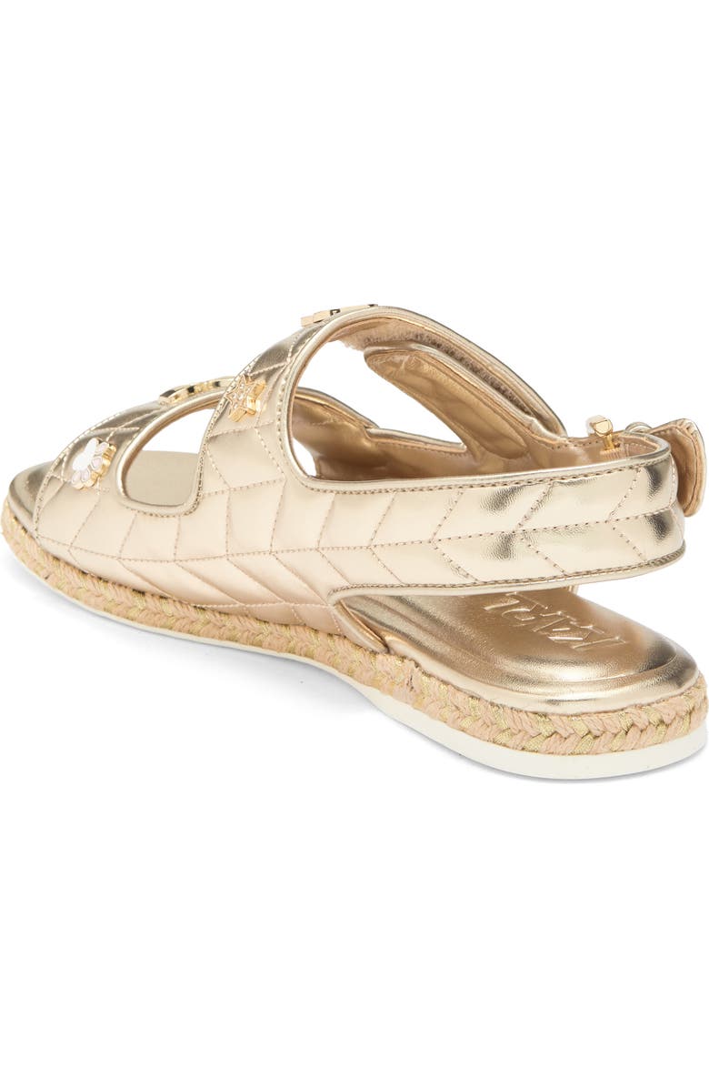 KARL LAGERFELD PARIS Charlay Macaron Espadrille Sandal, Alternate, color, White Gold