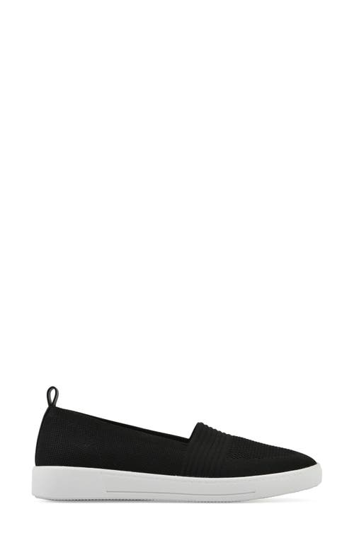 White Mountain Footwear Upright Woven Slip-on Sneaker In Black Fabric
