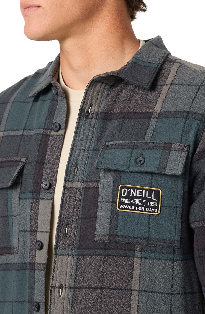 O'Neill Redmond Fleece Lined Button-Up Shirt Jacket, Alternate, color, 