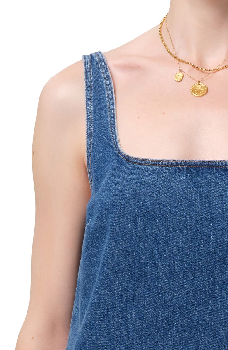Citizens of Humanity Silvana Sleeveless Denim Shift Minidress, Alternate, color, Indigo