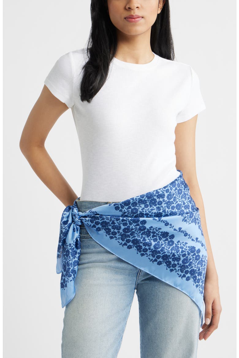 Oversize Square Satin Scarf, Alternate, color, TONAL BLUE FLORAL