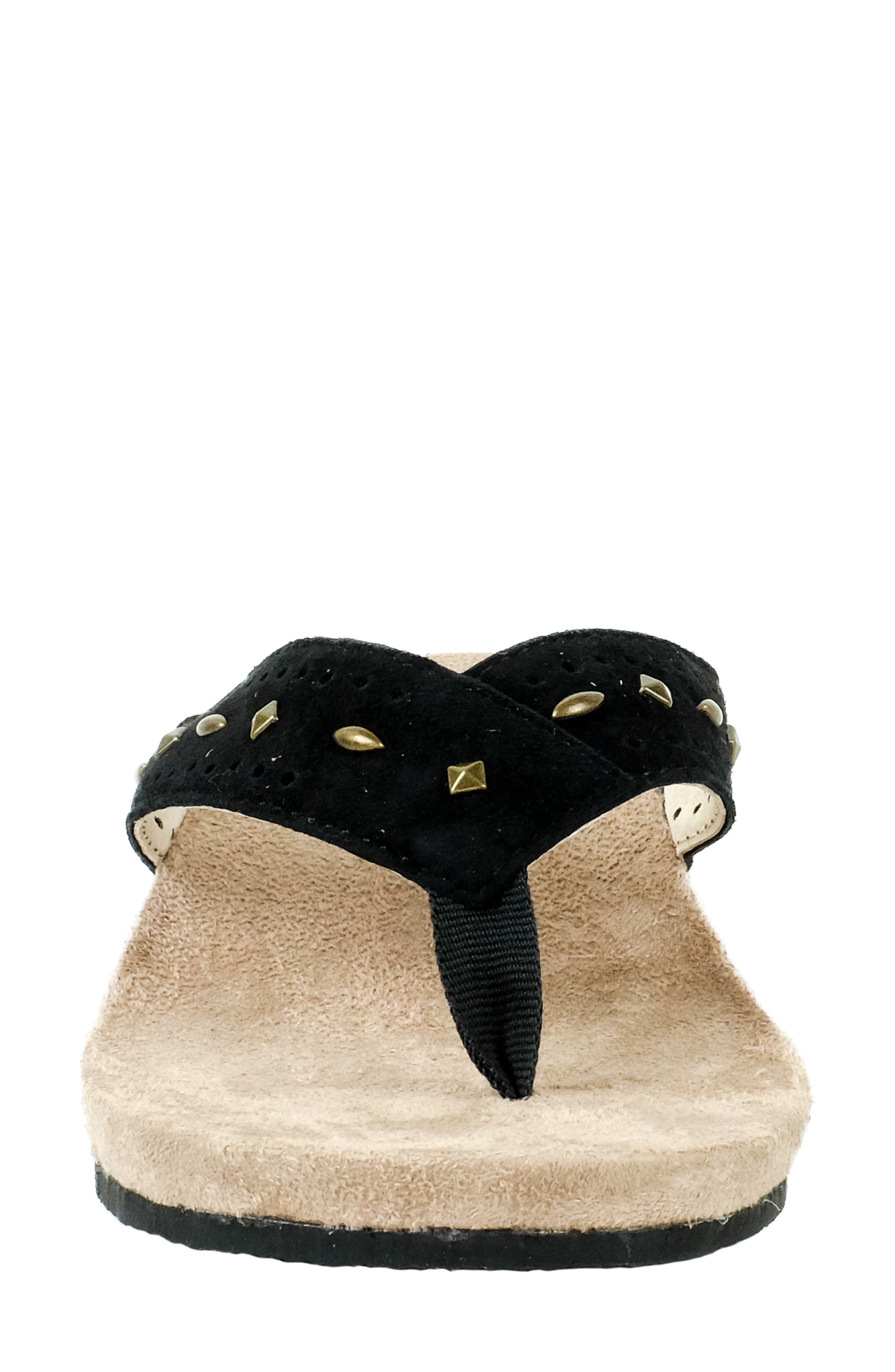 Revitalign Kena Stud Orthotic Flip Flop, Alternate, color, Black