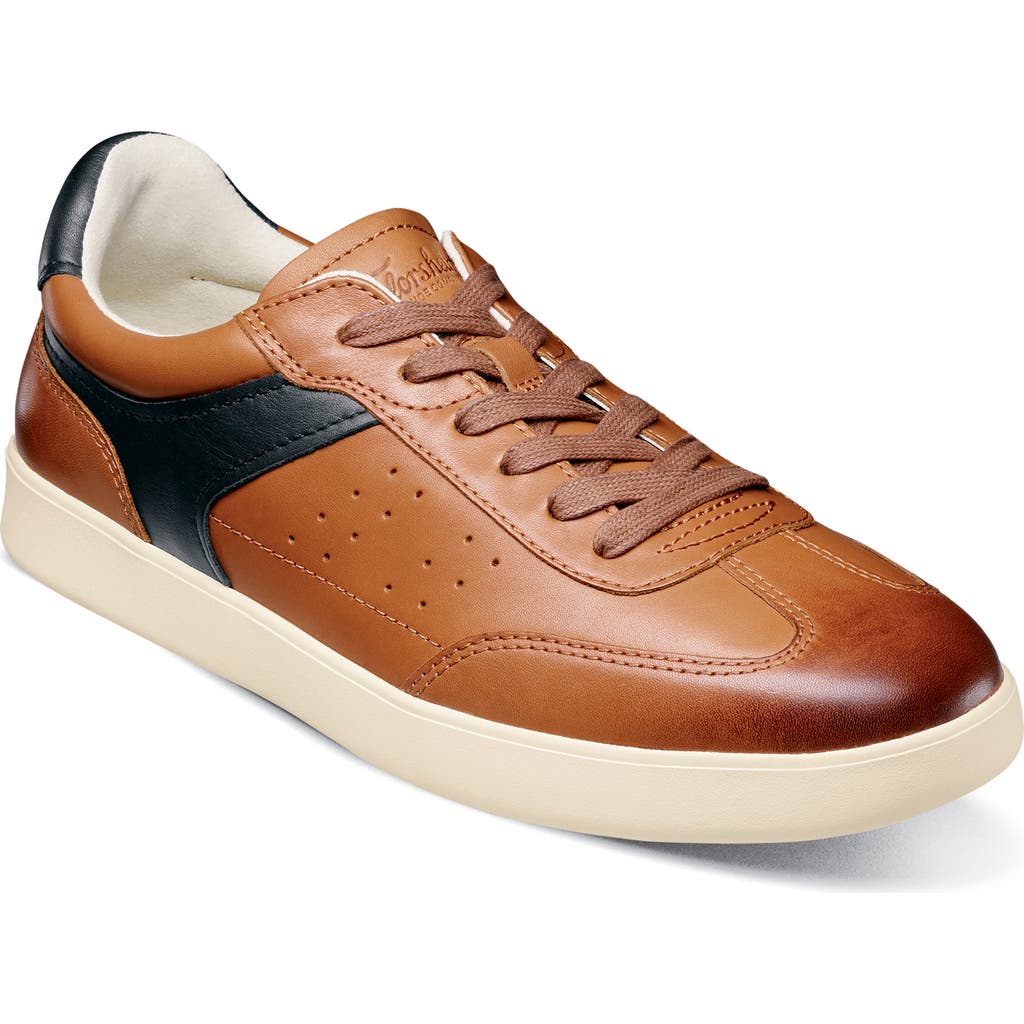 Florsheim Pace T-toe Low Top Leather Sneaker In Brown