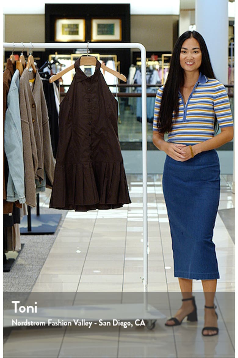 Mikena Pleated Halter Minidress video