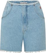 PCFG Cotton High Waist Denim Shorts