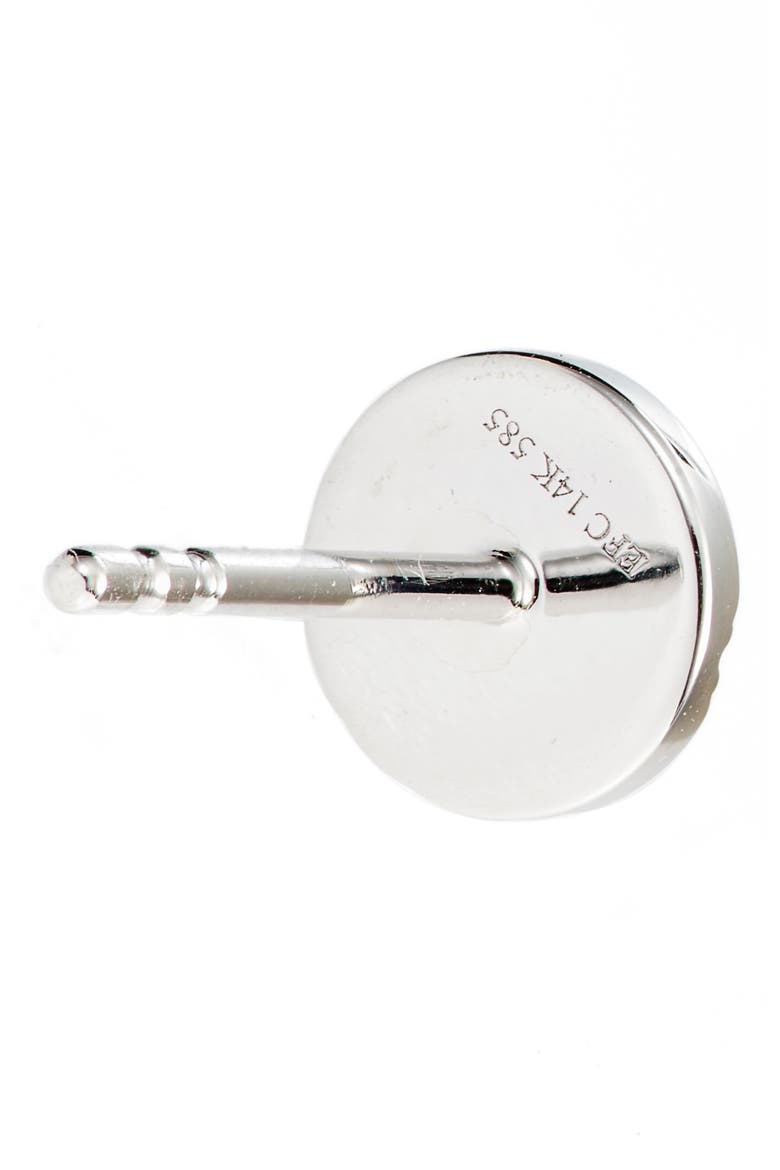Screw Diamond Stud Earrings, Alternate, color, WHITE GOLD