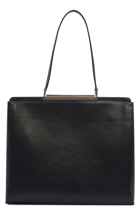 Supple Grained Leather Shoulder Bag