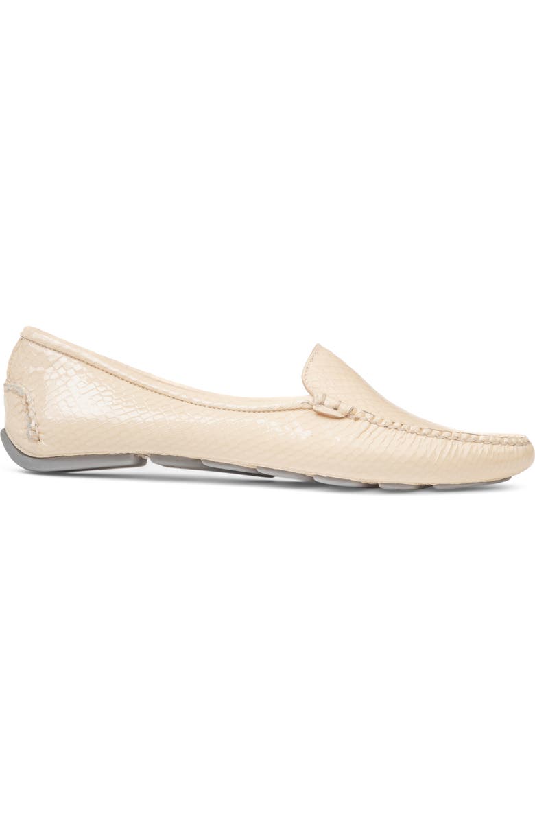 patricia green Jillian Snake Embossed Driving Shoe, Alternate, color, Cream Snake Leather