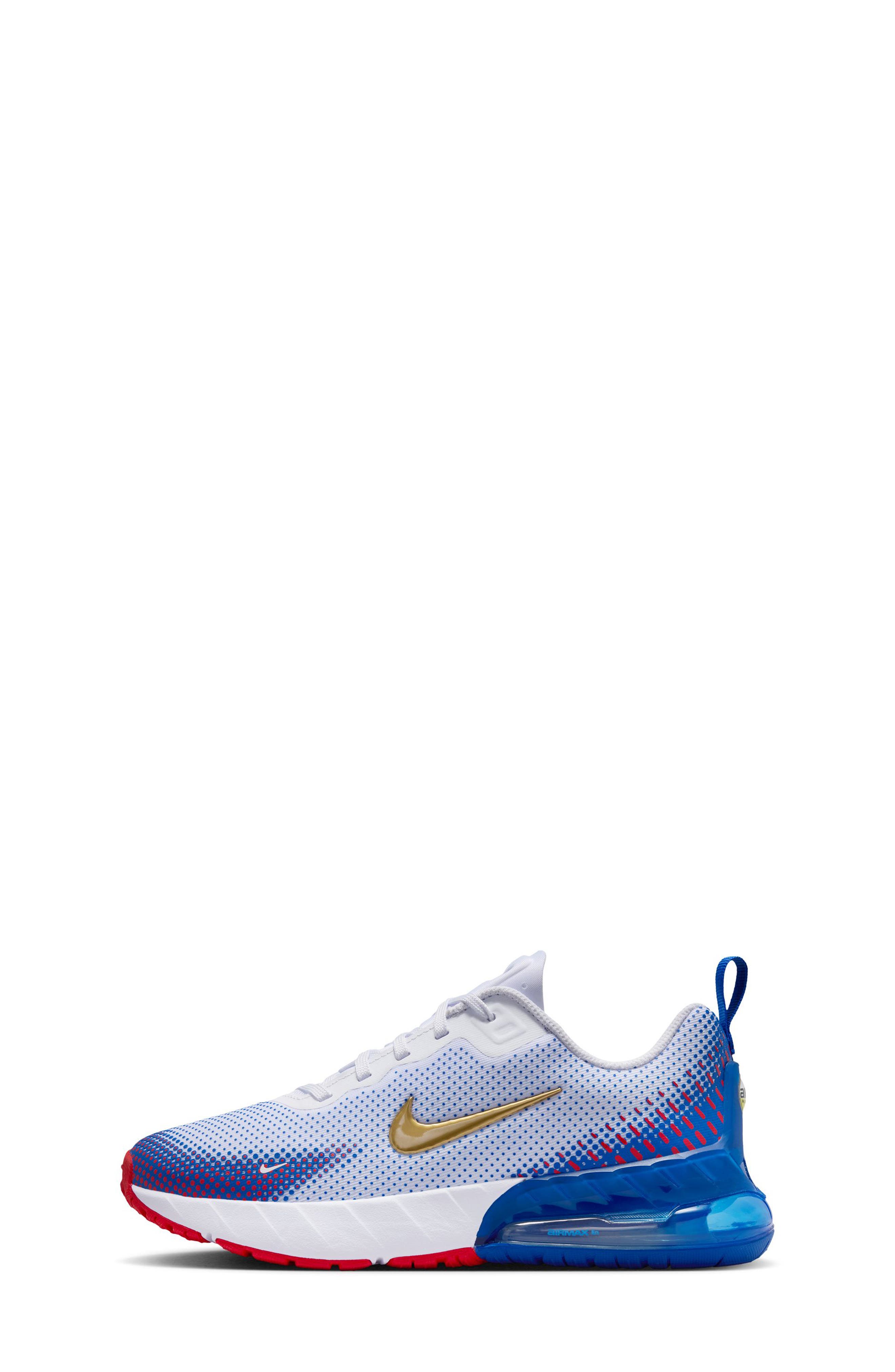 Kids' Air Max Phoenix Sneaker, Alternate, color, WHITE/ GOLD/ GAME ROYAL