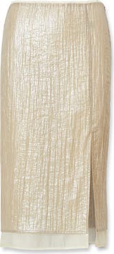 rag & bone Suki Metallic Midi Skirt