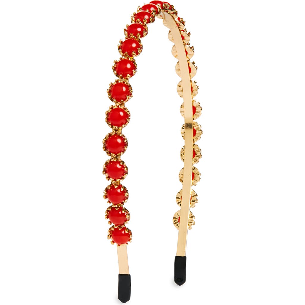 Tasha Stone Headband In Red