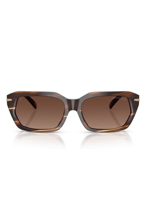 Lake Tahoe 54mm Gradient Polarized Rectangular Sunglasses