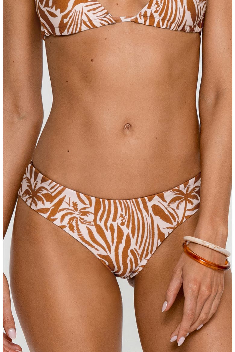 Reversible Ultra High Leg Extra Cheeky Bikini Bottom, Alternate, color, Brown