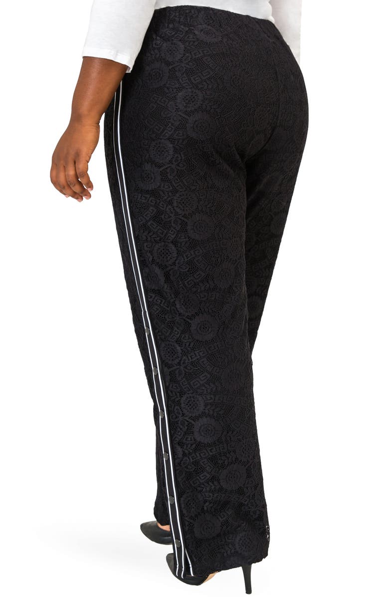 Poetic Justice Cornella High Rise Lace Knit Track Pants, Alternate, color,