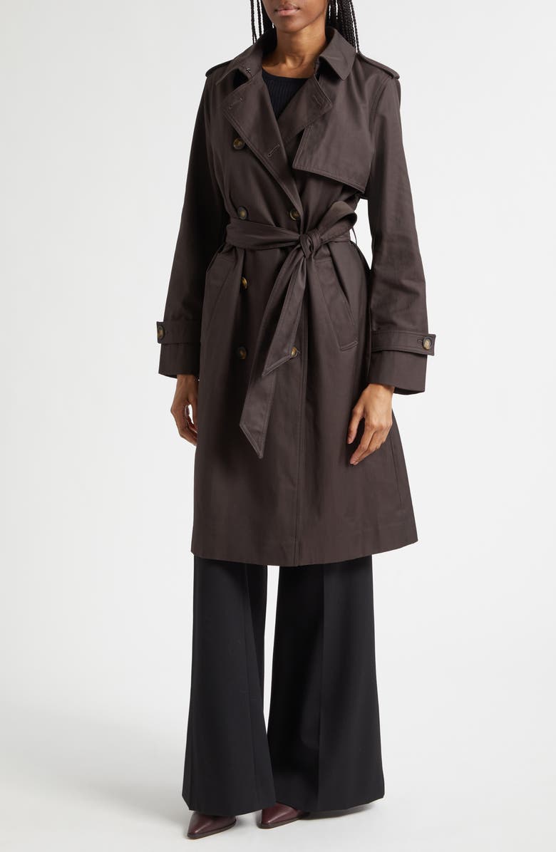 Reiss Azura Hooded Double Breasted Trench Coat, Alternate, color, 