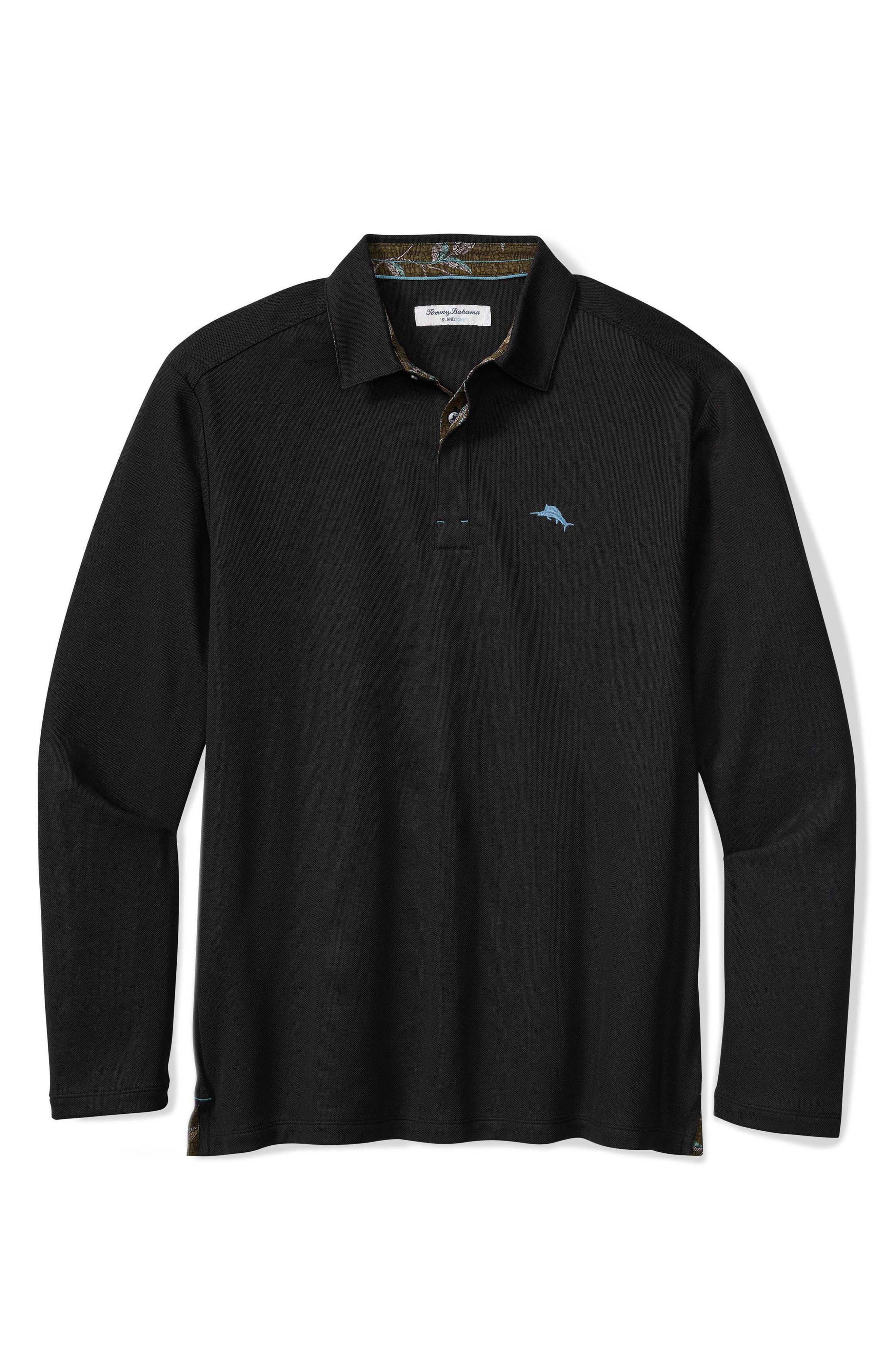 Vintage Vines Long Sleeve Five O'Clock IslandZone® Piqué Polo