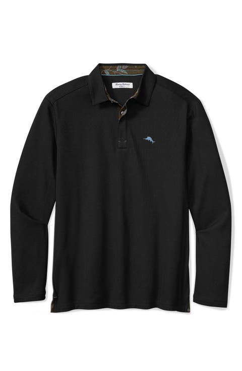 Vintage Vines Long Sleeve Five O'Clock IslandZone® Piqué Polo