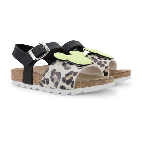 Mickey Logo Leopard Sandals (Little Kid & Big Kid)