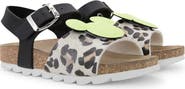 Master of Arts Mickey Logo Leopard Sandals