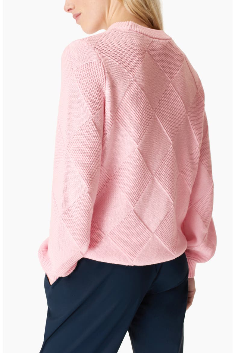 Diamond Knit Cotton & Wool Sweater, Alternate, color, NERINE PINK