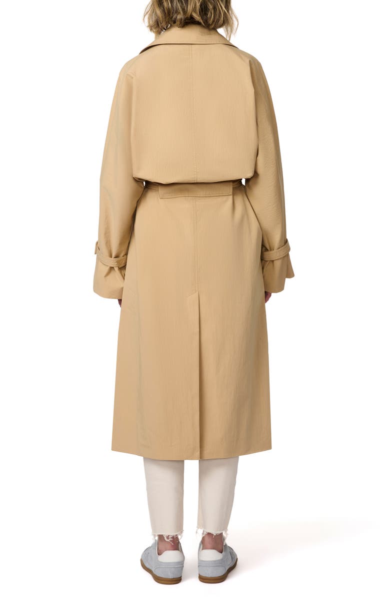 Bernardo Double Breasted Belted Trench Coat, Alternate, color, 