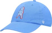 '47 Men's '47 Light Blue Houston Oilers Clean Up Legacy Adjustable Hat