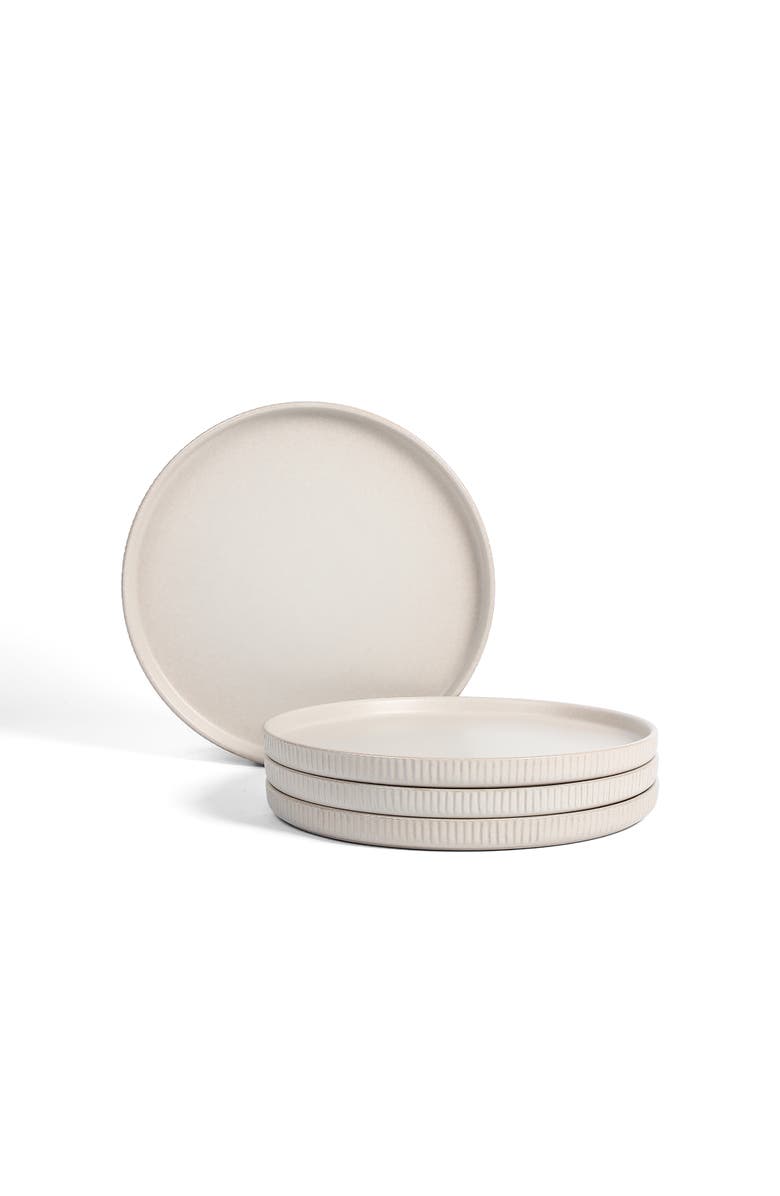 Stone Lain Haven Stoneware 4-Piece Dinner Plate Set, Main, color, Beige