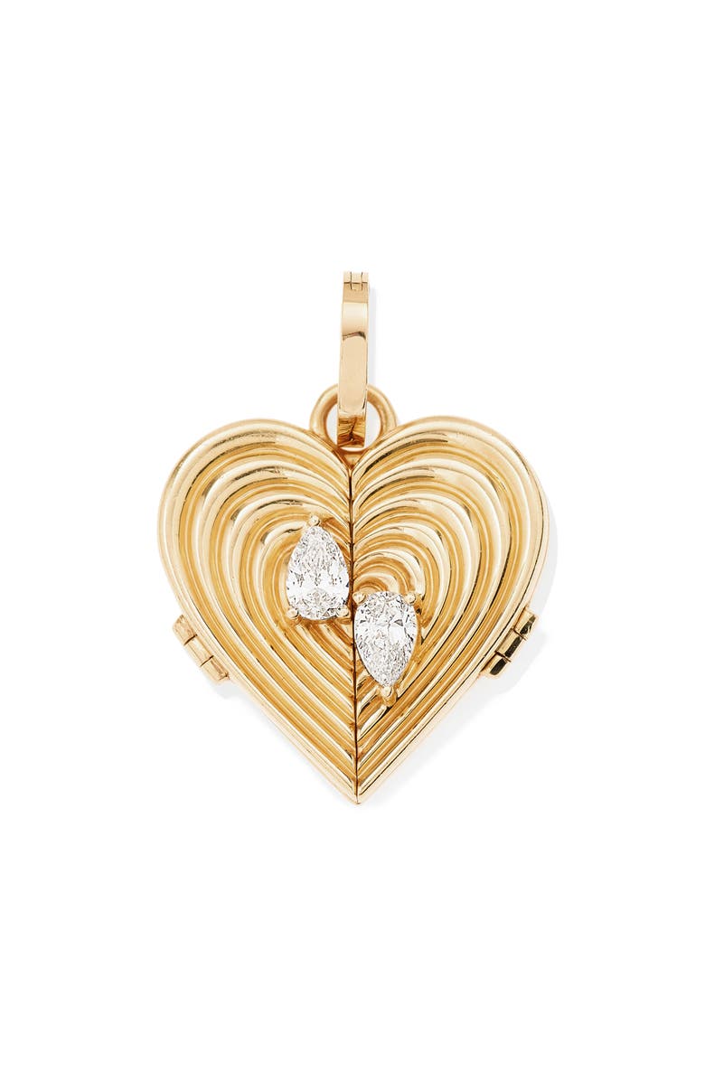Adina Reyter Heart Locket Charm, Main, color, 14K Yellow Gold