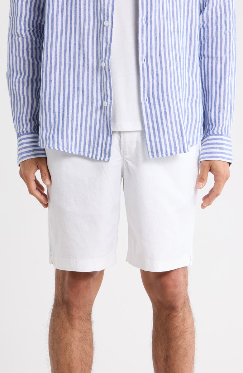 Tommy Bahama Riviera Short Linen Blend Shorts, Main, color, White