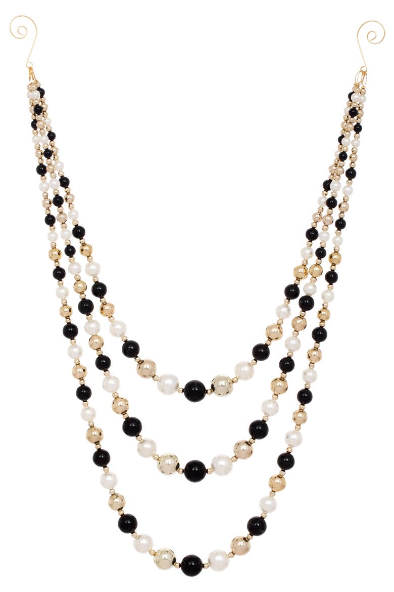 Elegant Mix Bead Garland, Set of 4, Main, color, Black