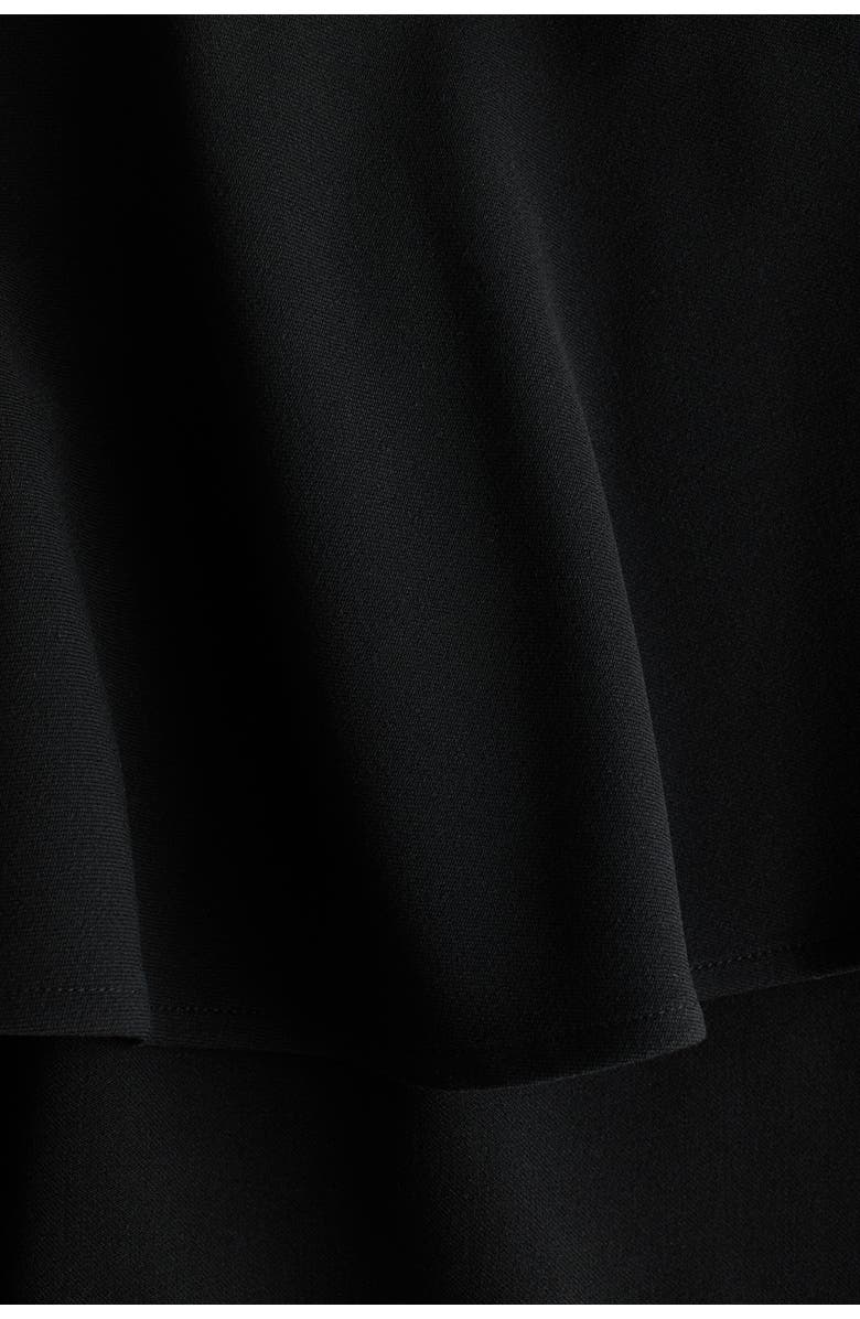 H&M Skirt-layered Barrel-leg Trousers, Alternate, color, Black