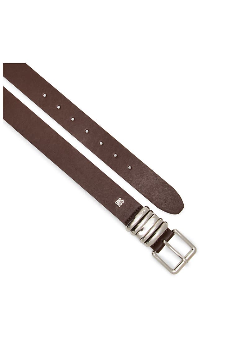 Multi Keeper Faux Leather Belt, Alternate, color, CHOCOLATE