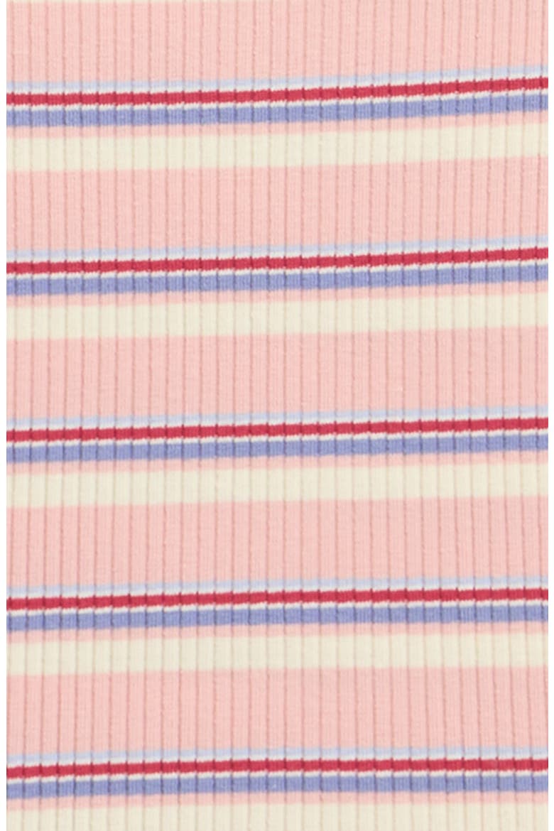 Kids' Stripe Rib T-Shirt, Alternate, color, PINK