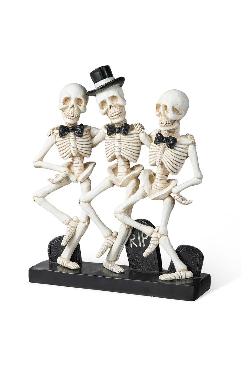 Halloween Polyresin Skeleton Table Decor, Main, color, White