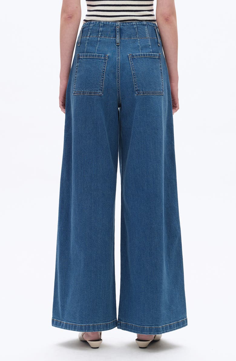 Bayeas Darted High Waist Super Wide Leg Jeans, Alternate, color, Retro Medium Blue