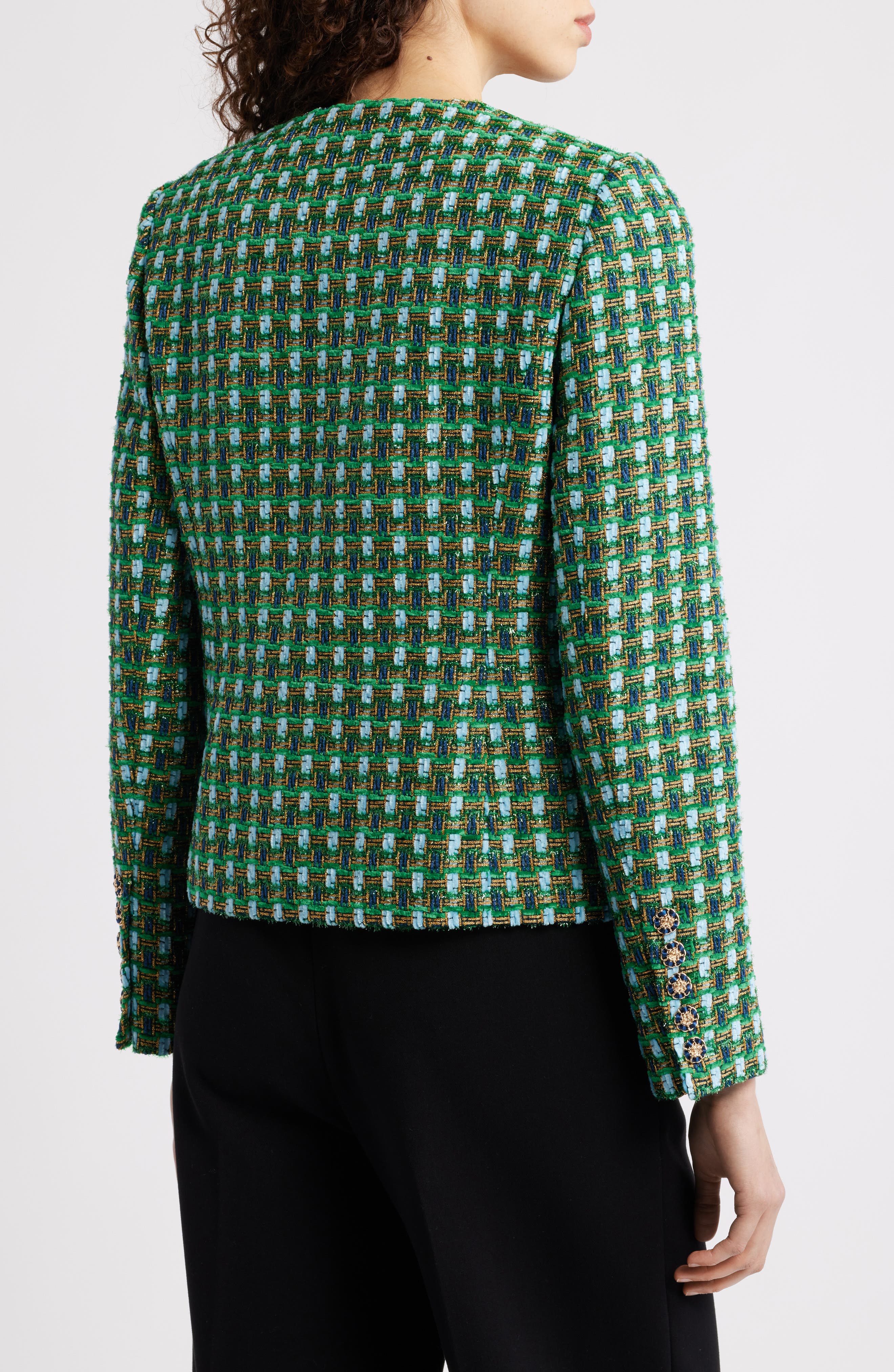 The Eleni Double Breasted Tweed Blazer - image 2