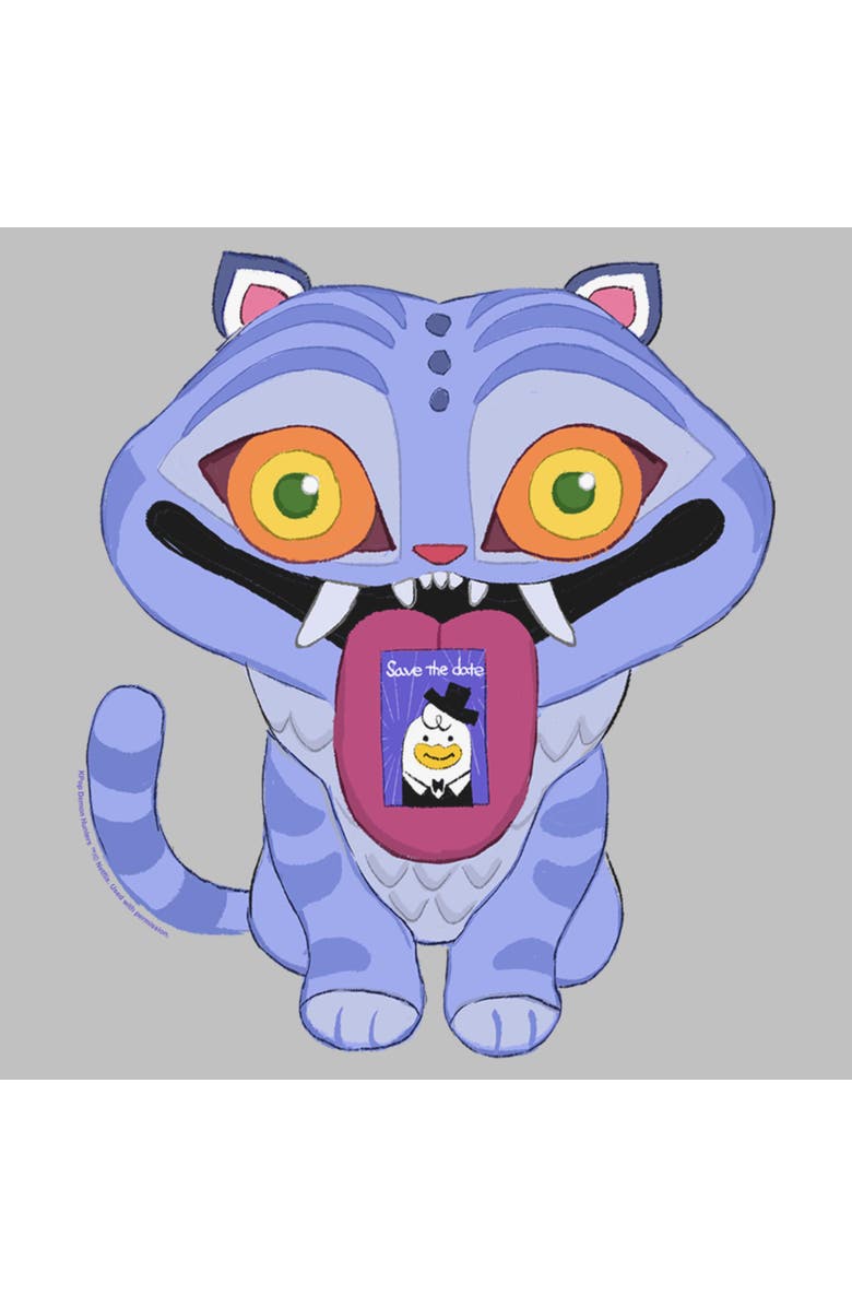 KPop Demon Hunters Women's KPop Demon Hunters Derpy Save The Date  Graphic T-Shirt, Alternate, color, Athletic Heather