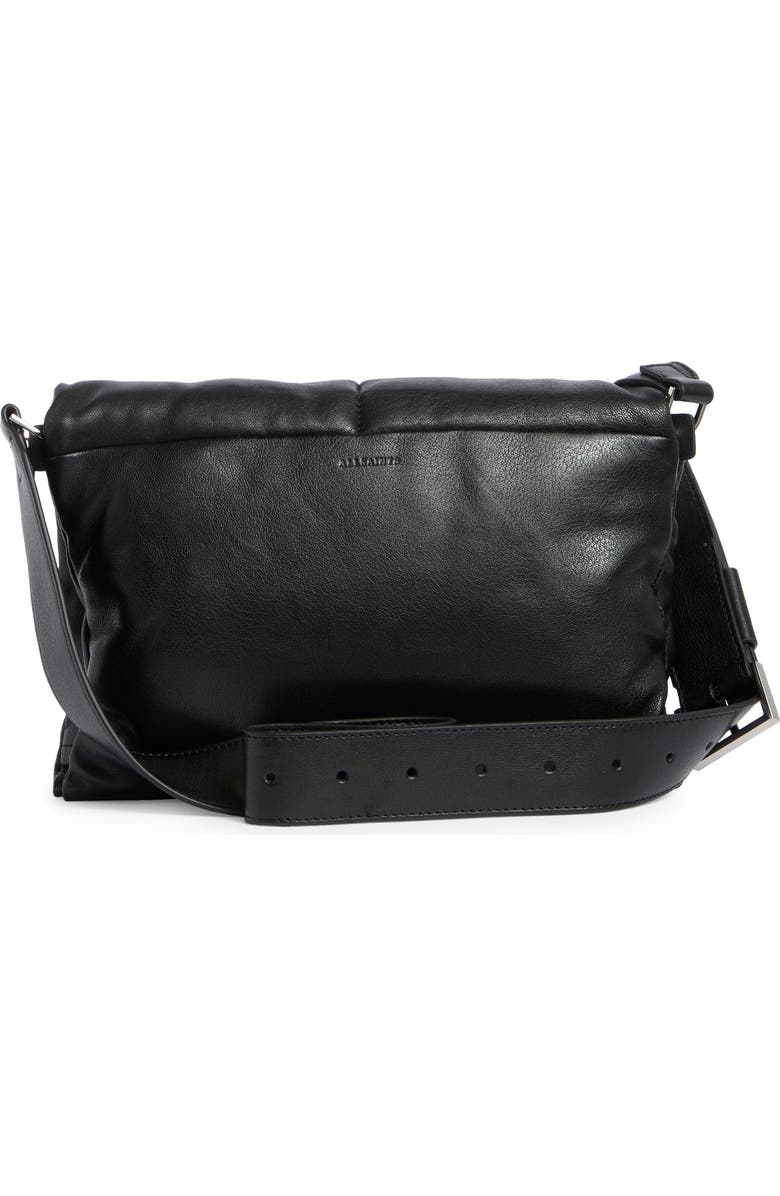 AllSaints Vittoria Quilted Leather Shoulder Bag, Alternate, color, Black