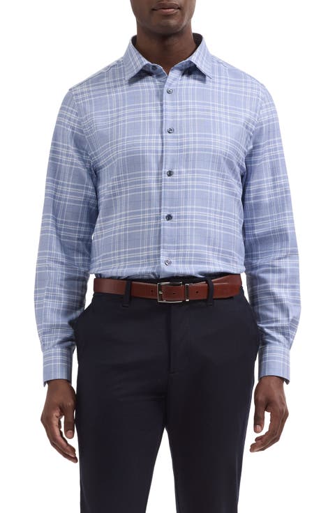 Karl Shaped Plaid Cotton Shirt