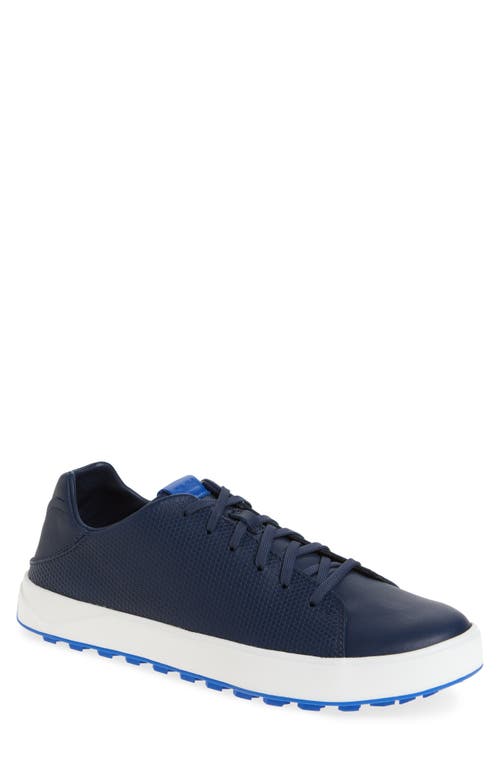 Olukai Wai'alae Waterproof Leather Golf Shoe In Blue