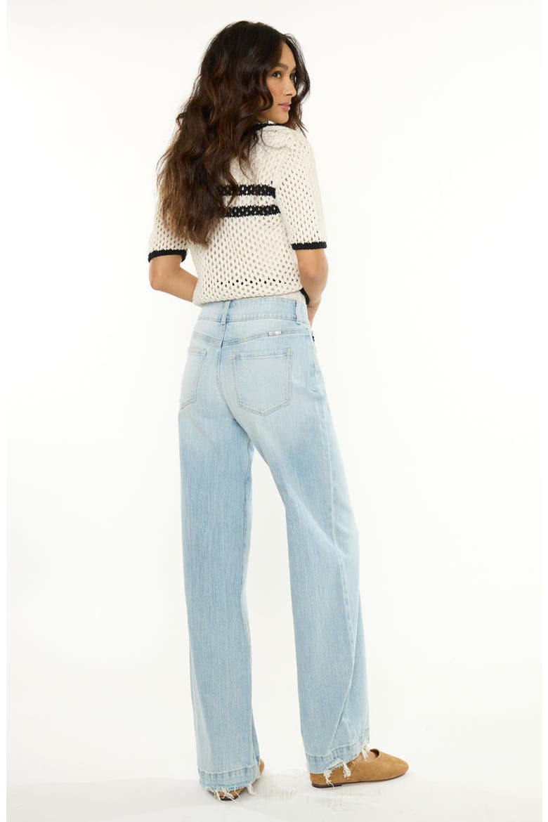 Beth Essentials High Rise Wide Flare Jeans, Alternate, color, Light Wash