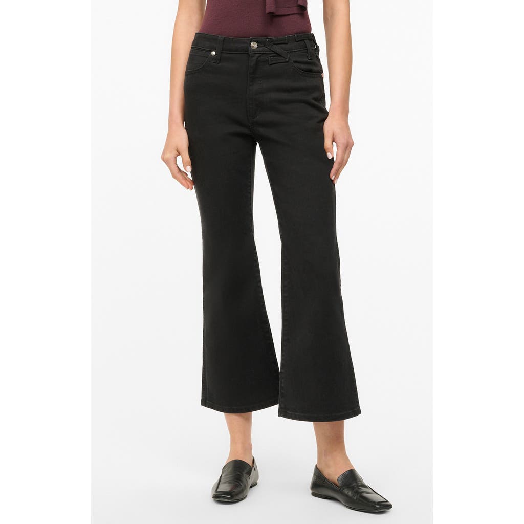 Shop Staud + Wrangler The Crop Bootcut Jeans In Black
