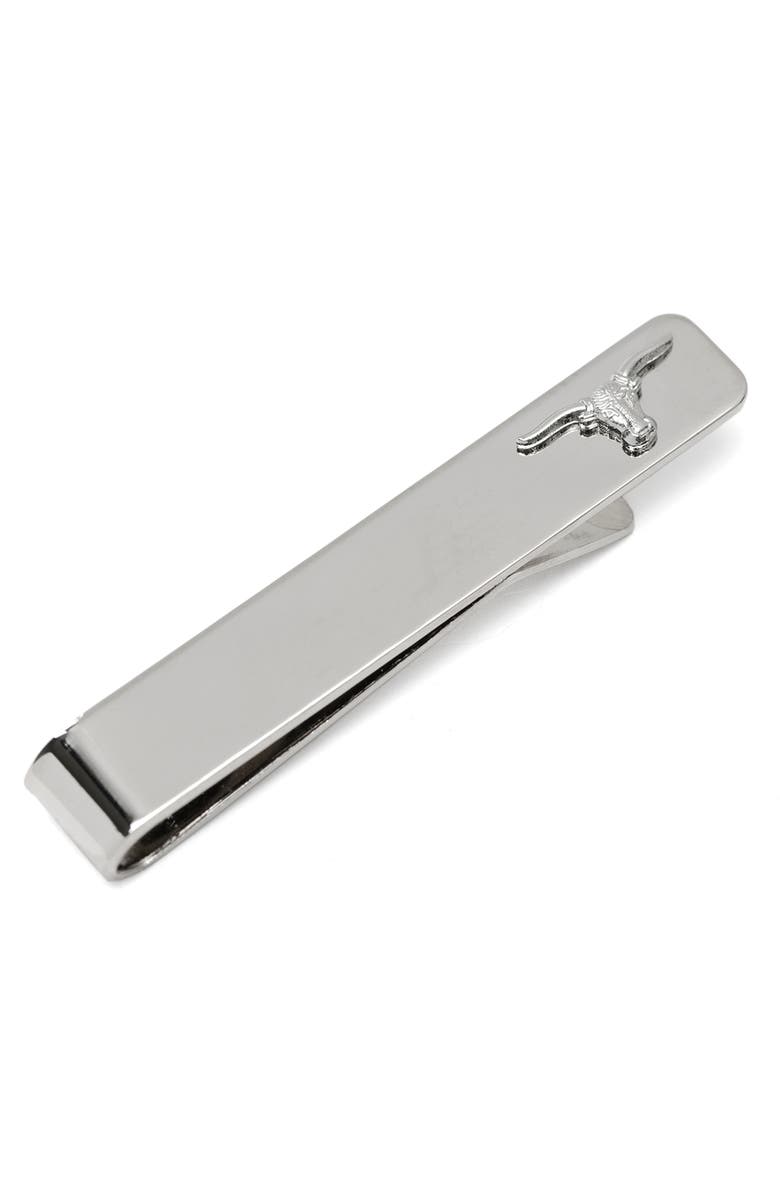 Cufflinks, Inc. Longhorn Tie Bar, Main, color, Silver