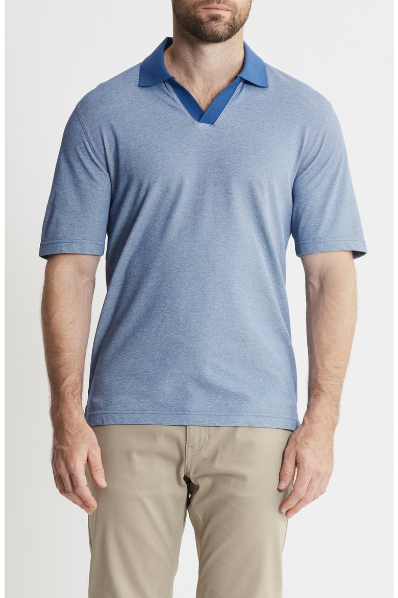South Hampton Johnny Collar Polo, Main, color, BLUE