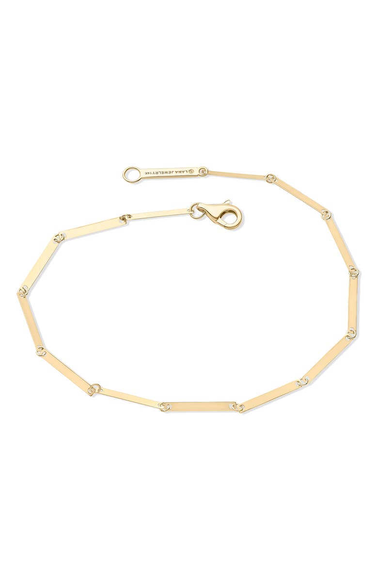 LANA 14K Gold Laser Rectangle Chain Bracelet, Main, color,
