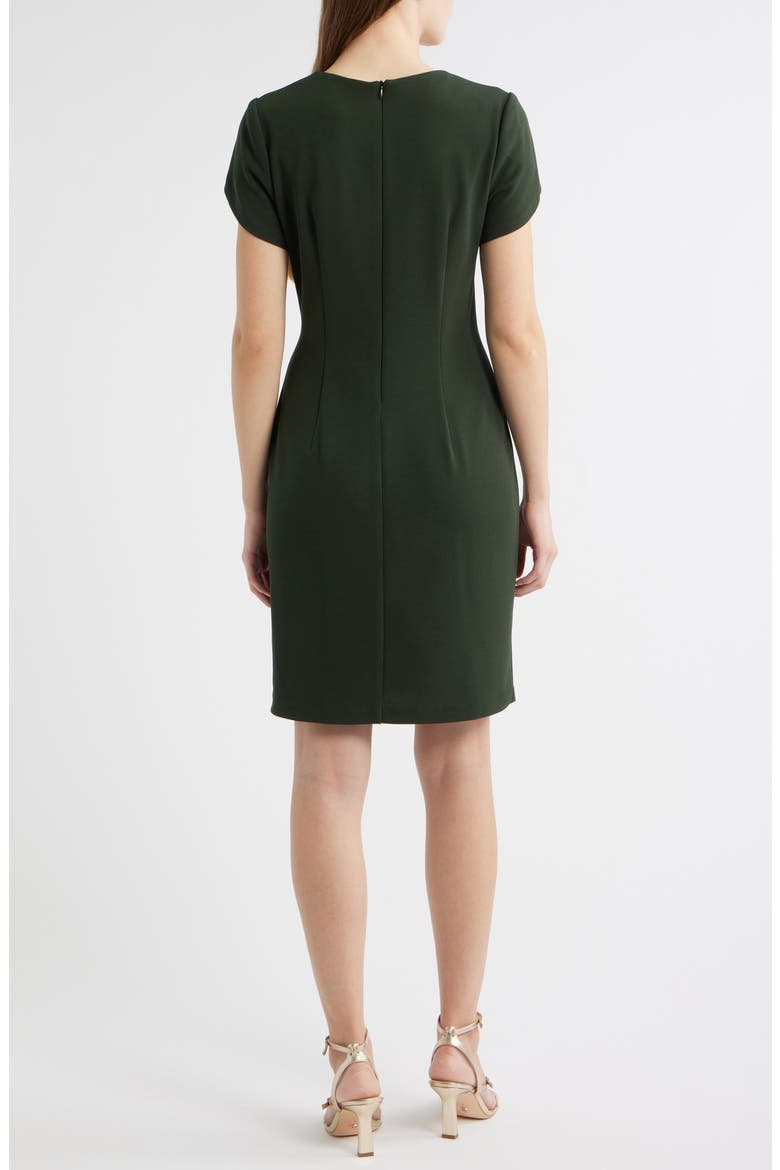Tulip Sleeve Sheath Dress, Alternate, color, LODEN/GOLD