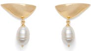 Lady Grey Freshwater Pearl Lobe Earrings