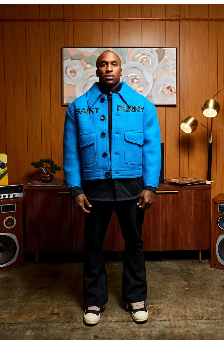 SAINT PERRY The Love Boxy Jacket, Alternate, color, Blue